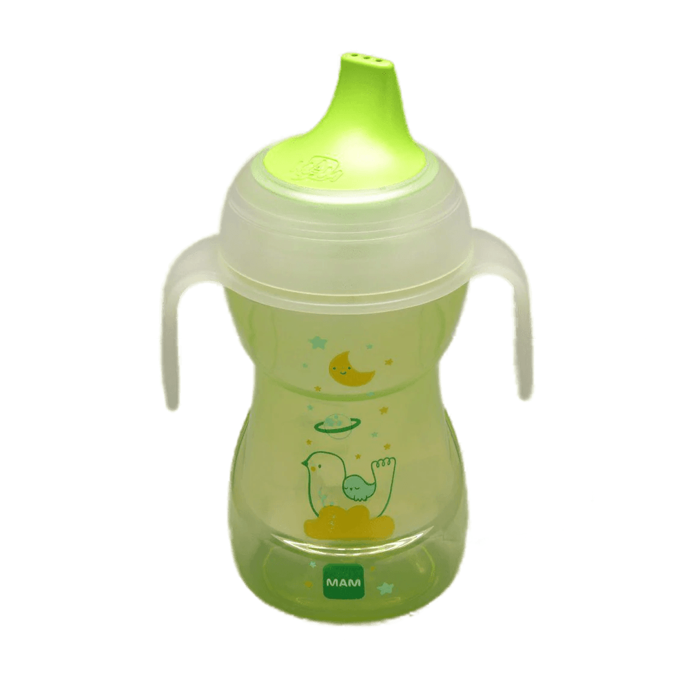 Copo de Transição MAM Fun To Drink Night Antivazamento +8 meses Neutro 270ml 1 Unidade