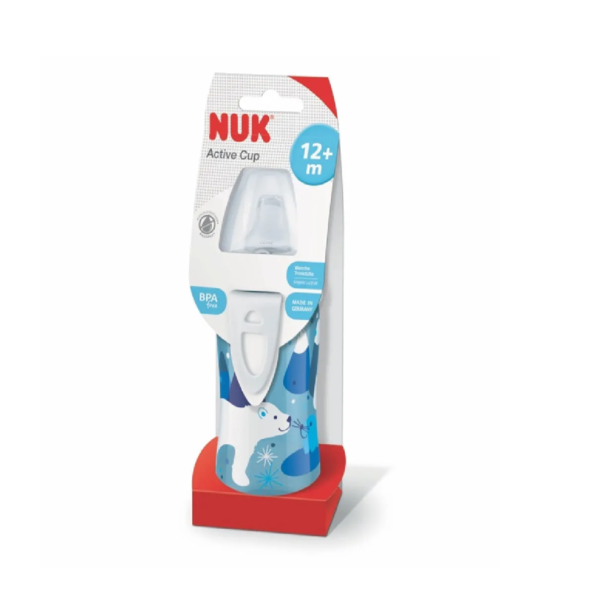 Copo de Transição NUK Active Cup +12 meses Antivazamento Azul 300ml 1 Unidade