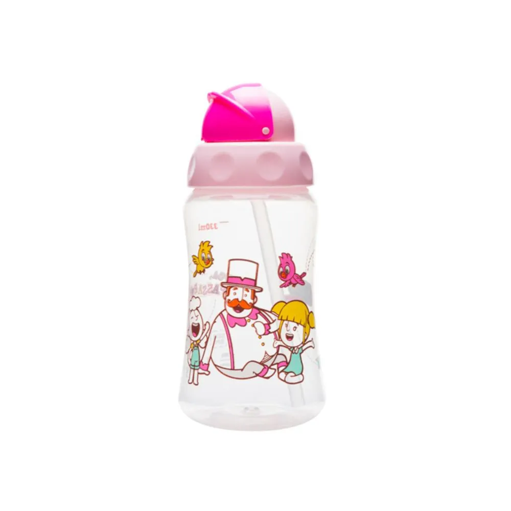 Copo Infantil Lolly Mundo Bita +18 meses com Canudo Rosa 330ml 1 Unidade