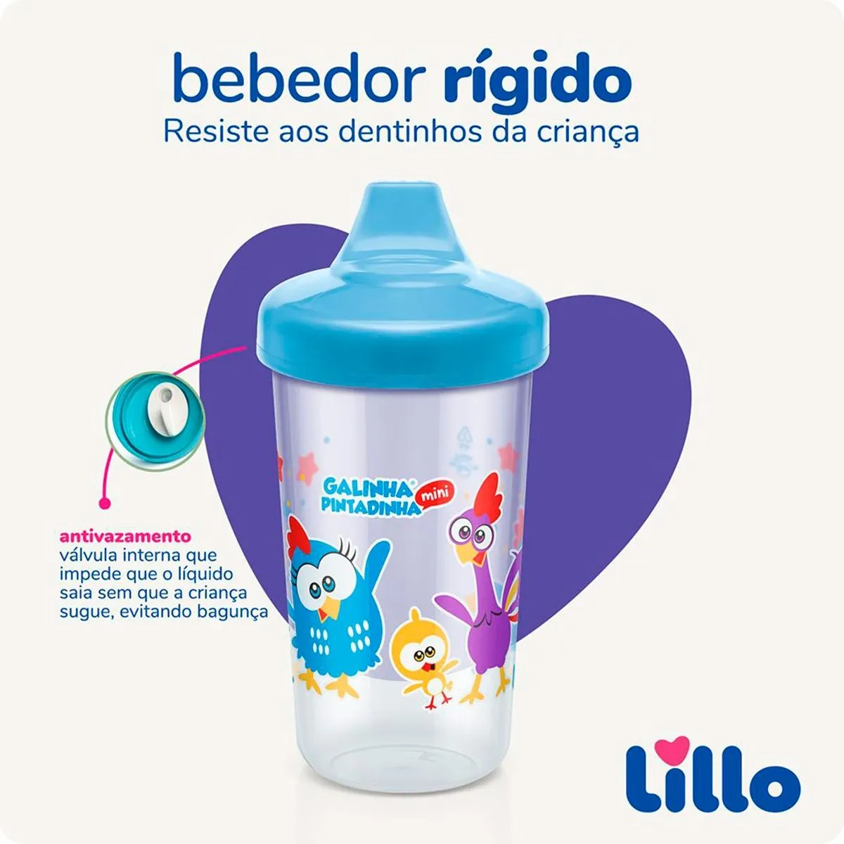 Copo Lillo Antivazamento Galinha Pintadinha 12+ Meses Max 320ml — foto 3