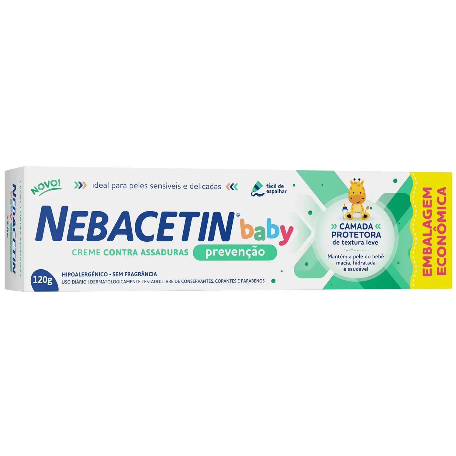 Creme Antiassaduras Nebacetin Baby Prevenção 120g