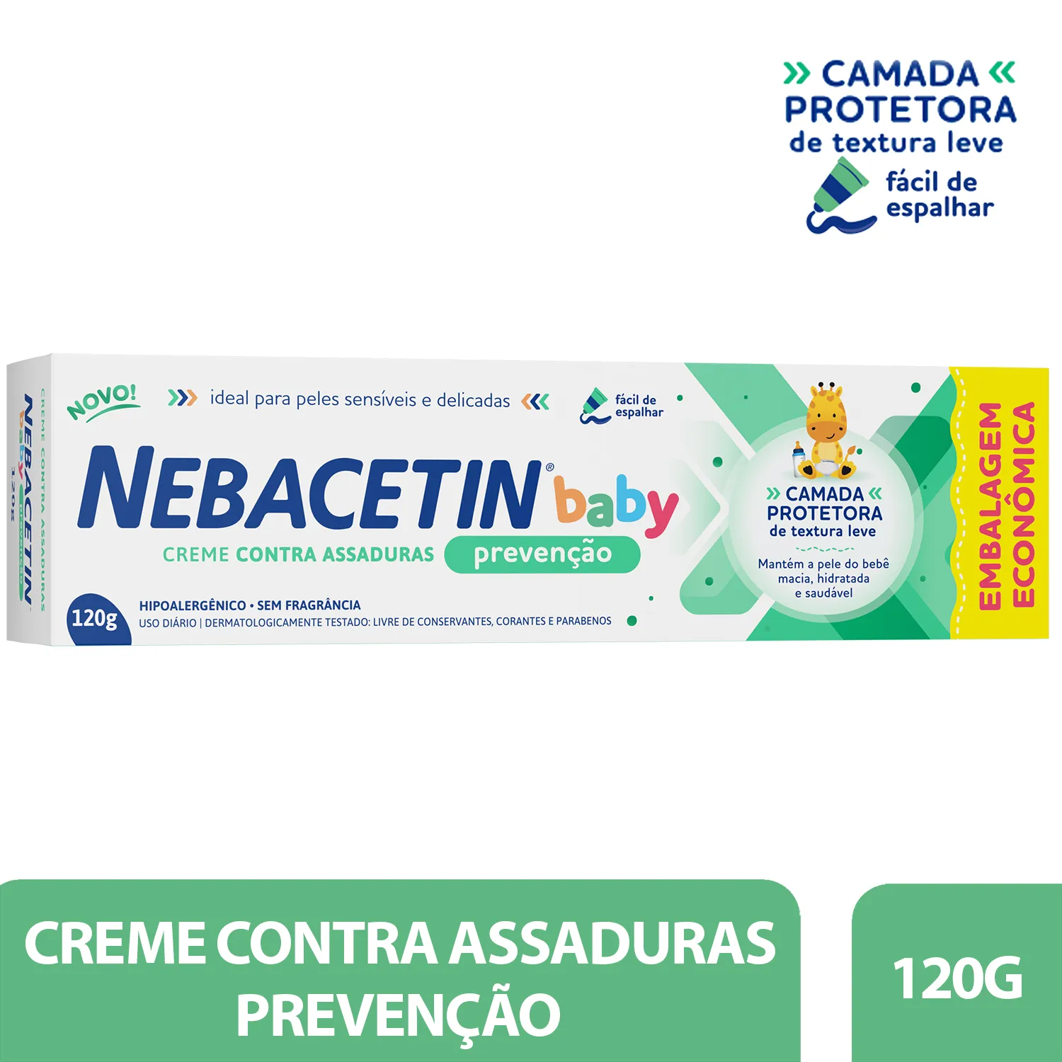Creme Antiassaduras Nebacetin Baby Prevenção 120g — foto 2
