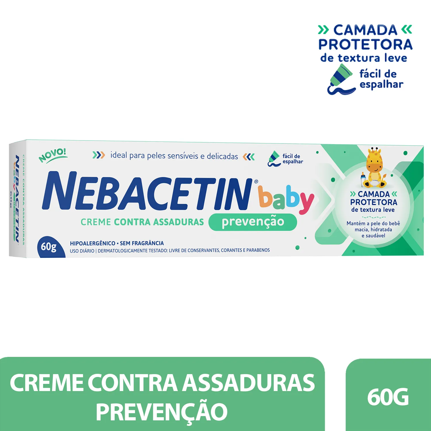 Creme Antiassaduras Nebacetin Baby Prevenção 60g — foto 2
