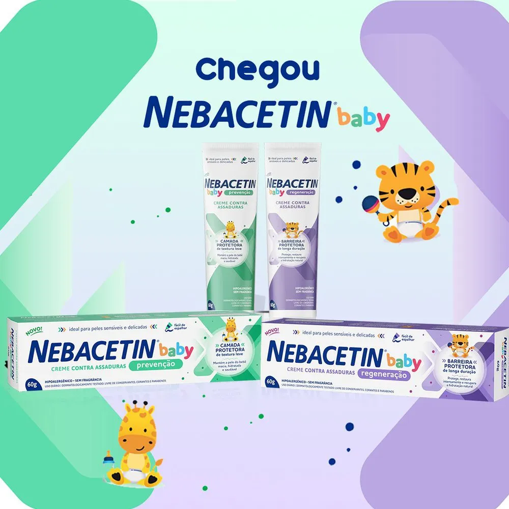 Creme Antiassaduras Nebacetin Baby Regeneração 60g — foto 4