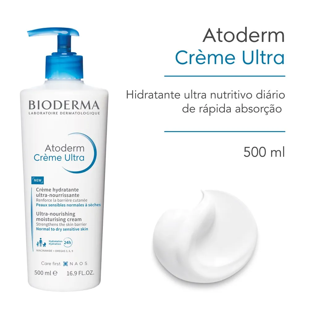 Creme Corporal Bioderma Atoderm Ultra Hidratante 500ml — foto 3