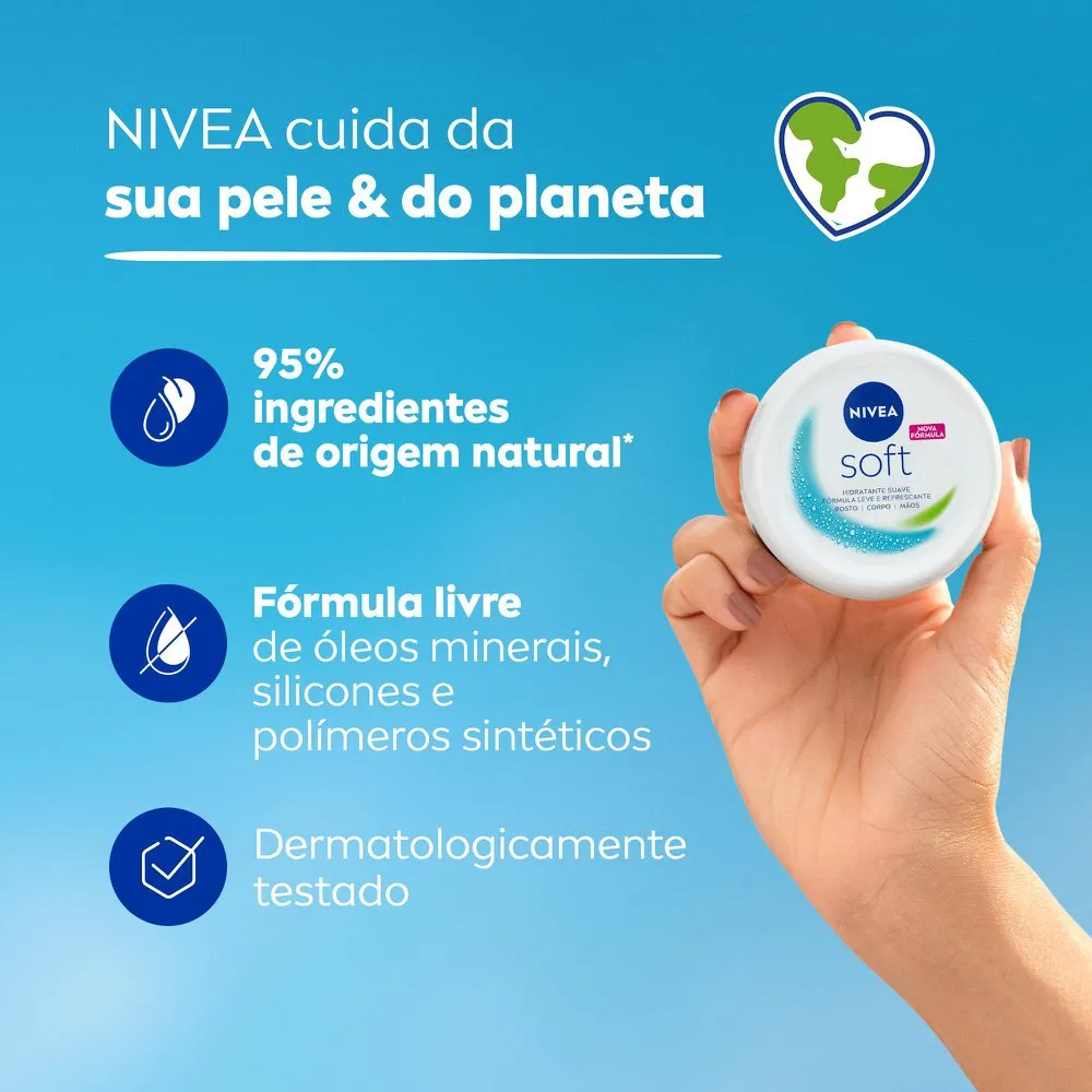 Creme Corporal Nivea Soft Hidratante Textura Leve 48g — foto 6