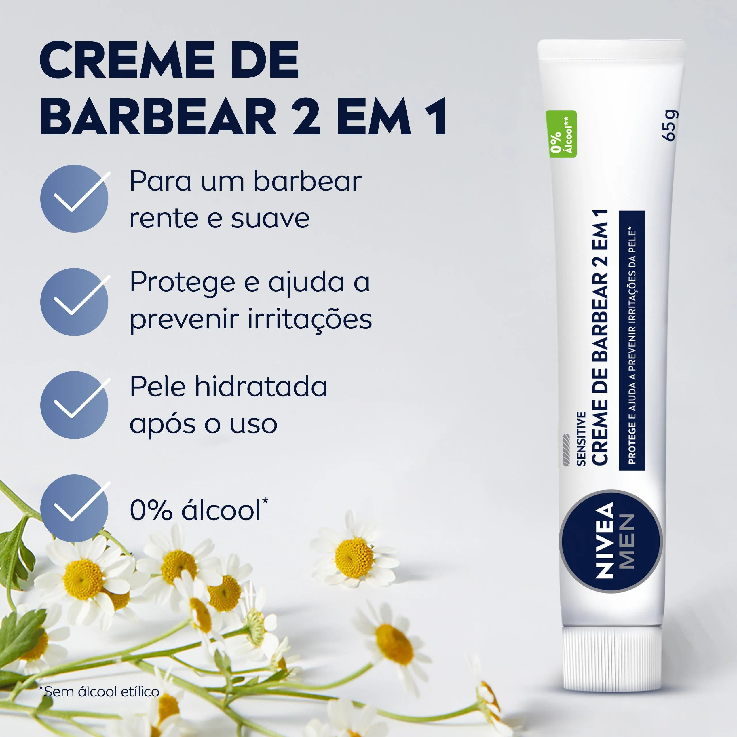 Creme de Barbear Nivea Men Sensitive 65g — foto 2