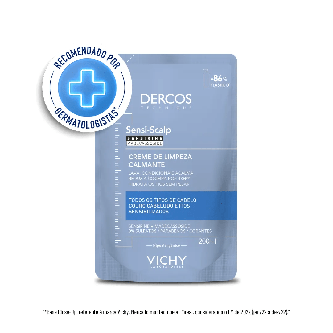 Creme de Limpeza Vichy Dercos Sensi Scalp Calmante Refil 200ml — foto 3