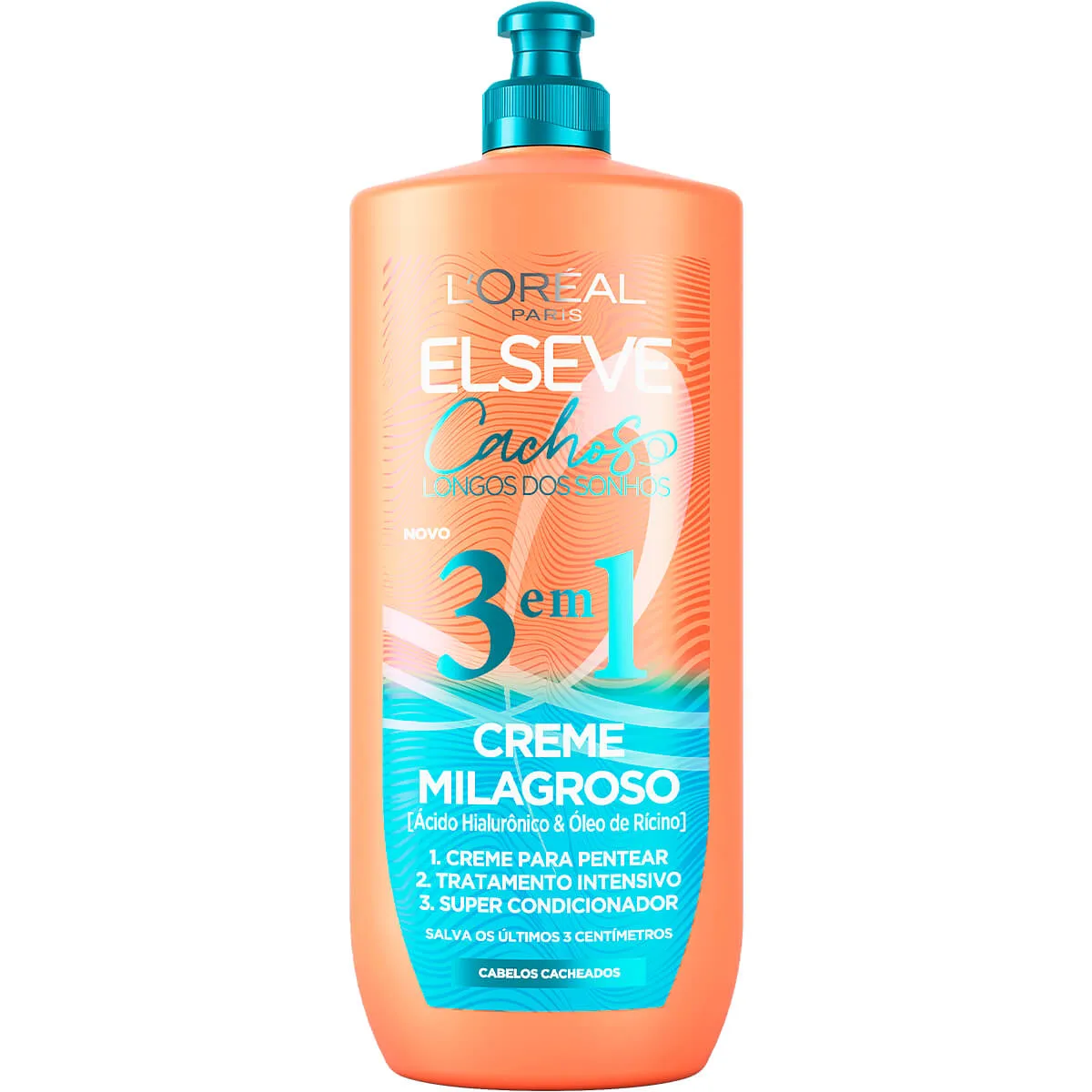 Creme de Pentear Elseve Cachos Longos dos Sonhos 3 em 1 Creme Milagroso 500ml