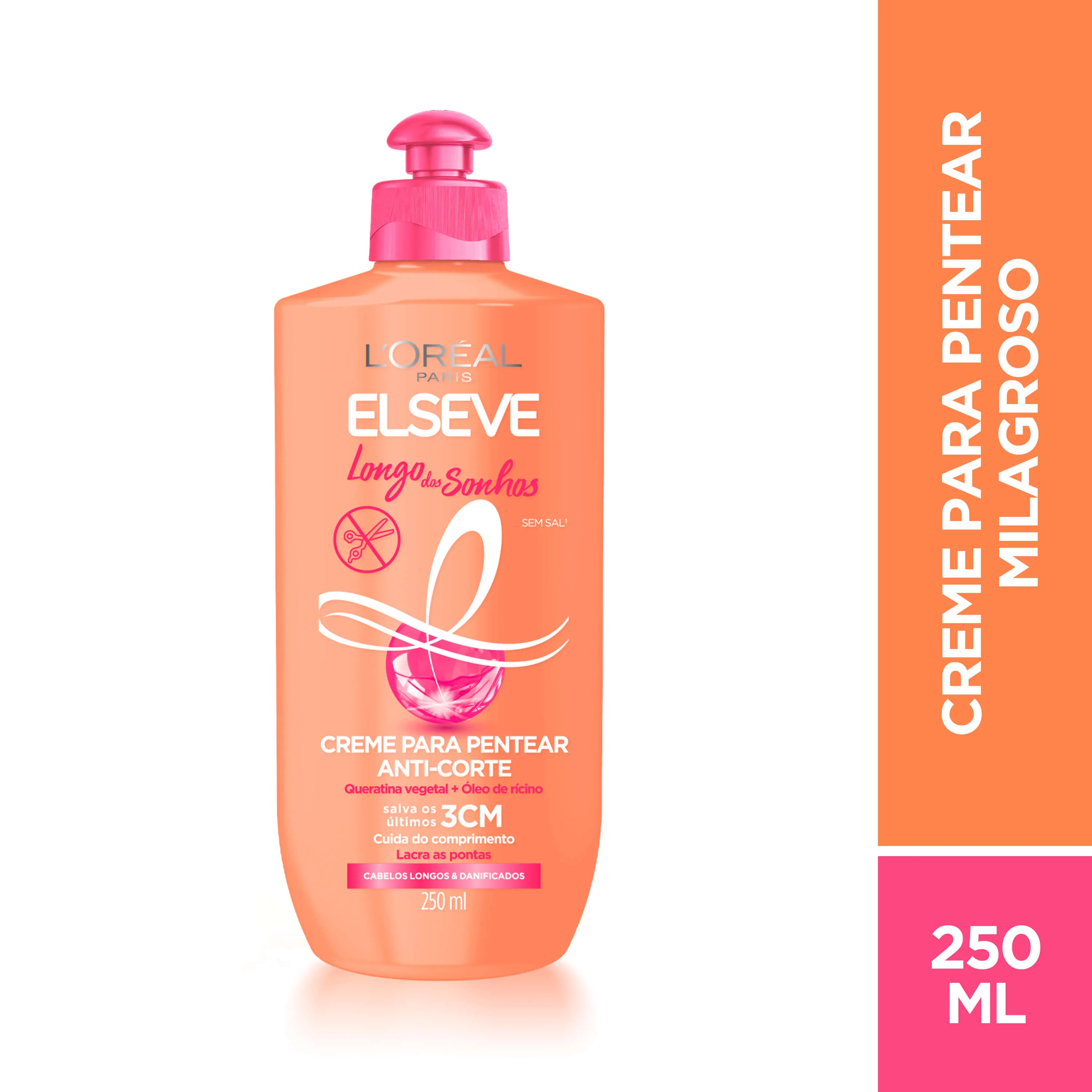 Creme de Pentear Elseve Longo dos Sonhos Anti-corte 250ml