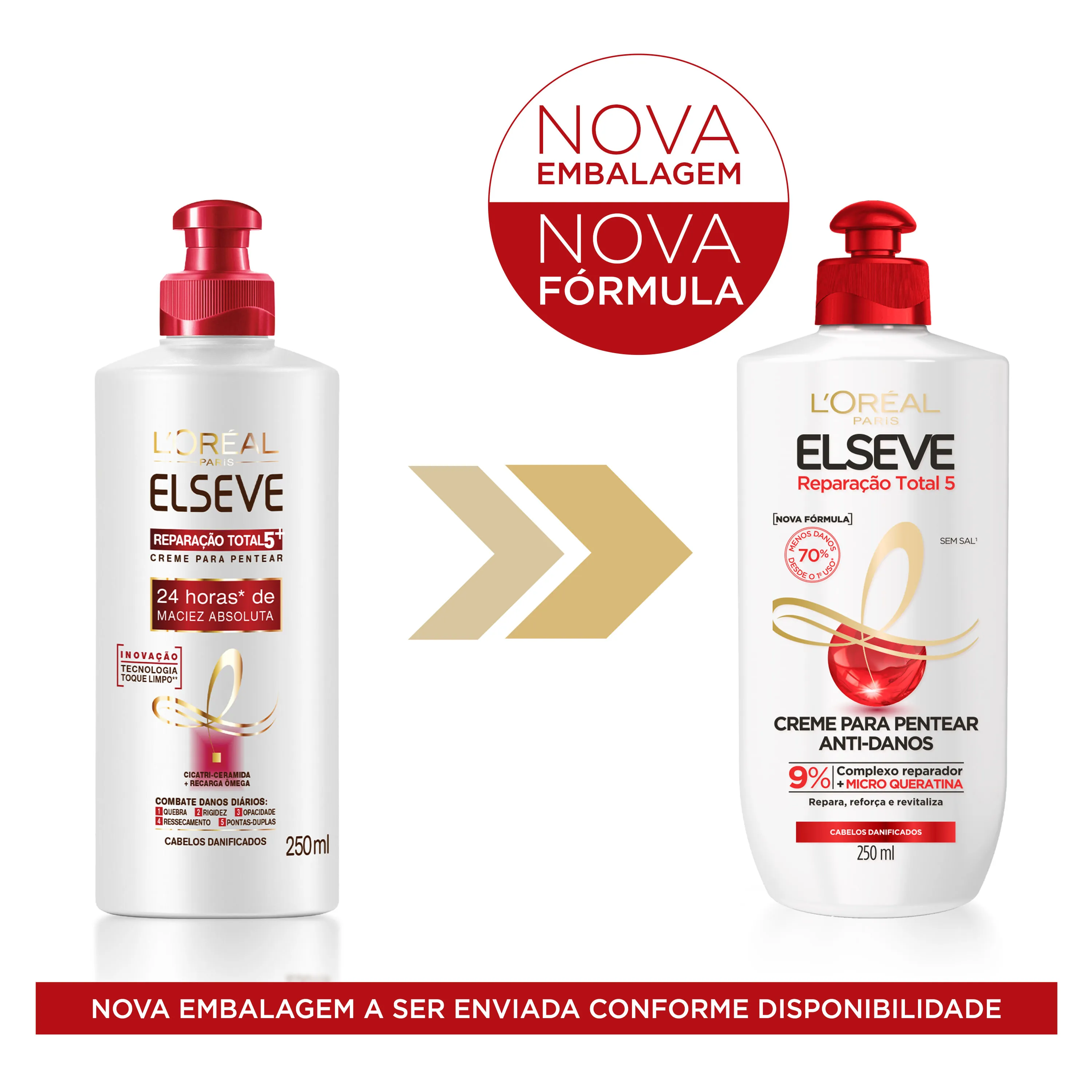 Creme de Pentear Elseve Reparação Total 5 Anti-danos 250ml — foto 3