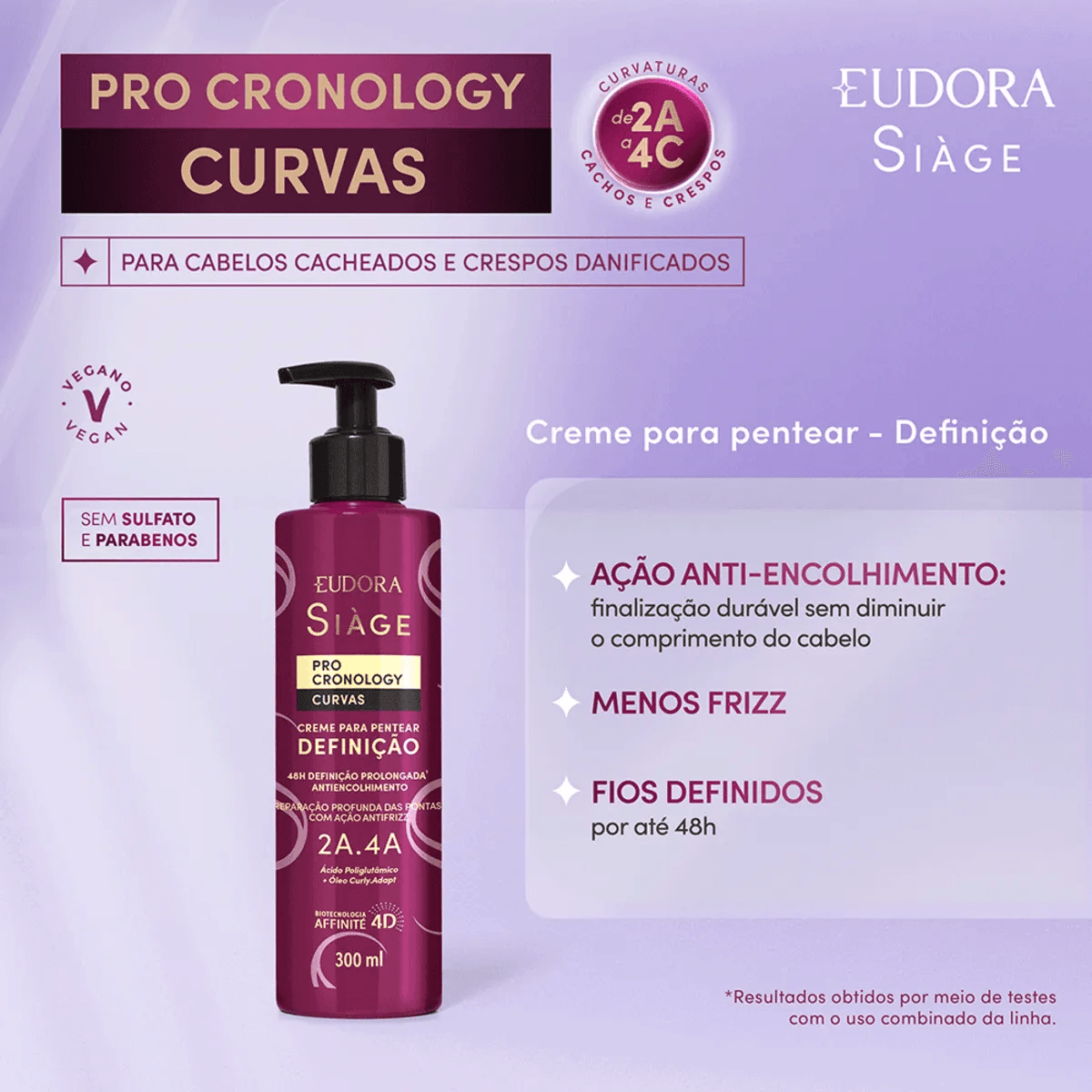 Creme de Pentear Eudora Siàge Pro Cronology Curvas 300ml — foto 4