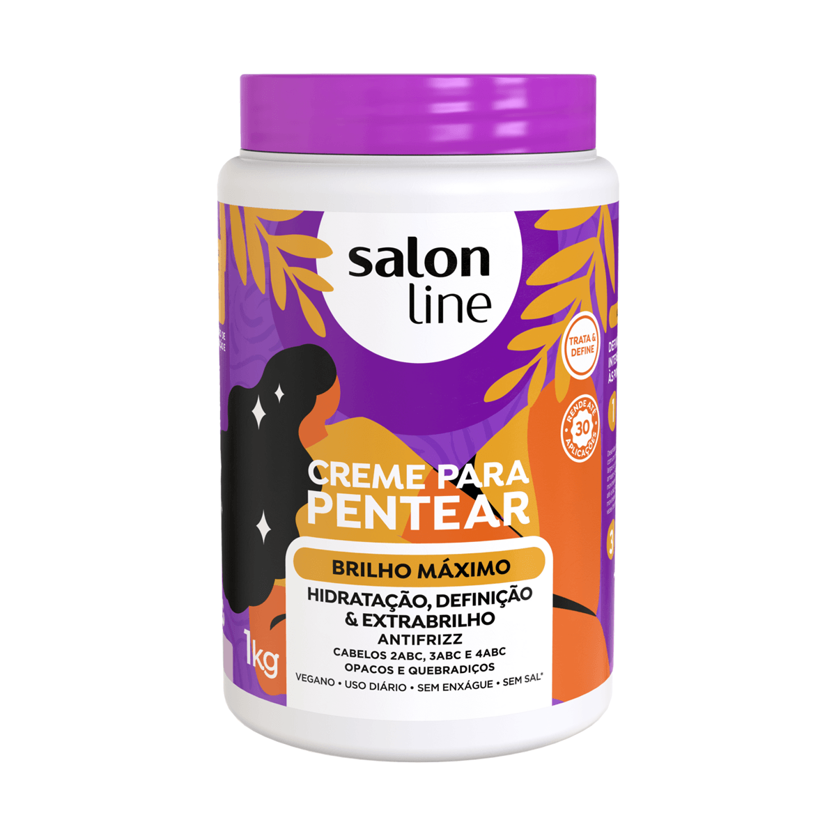 Creme de Pentear Salon Line Brilho Máximo 1Kg