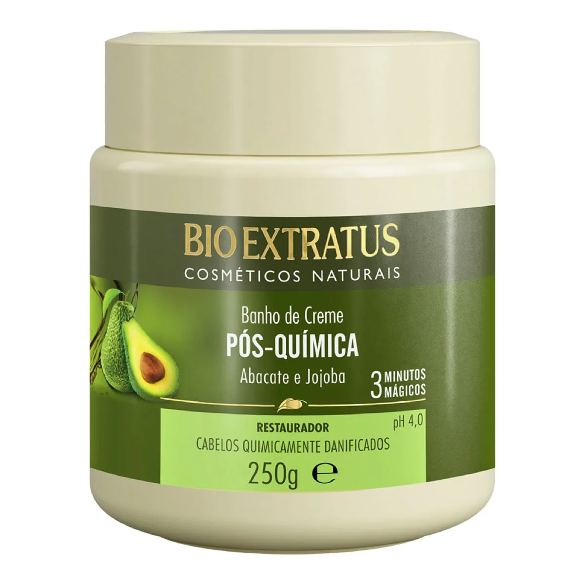 Creme de Tratamento Capilar Bio Extratus Pós-Química Abacate e Jojoba 250g