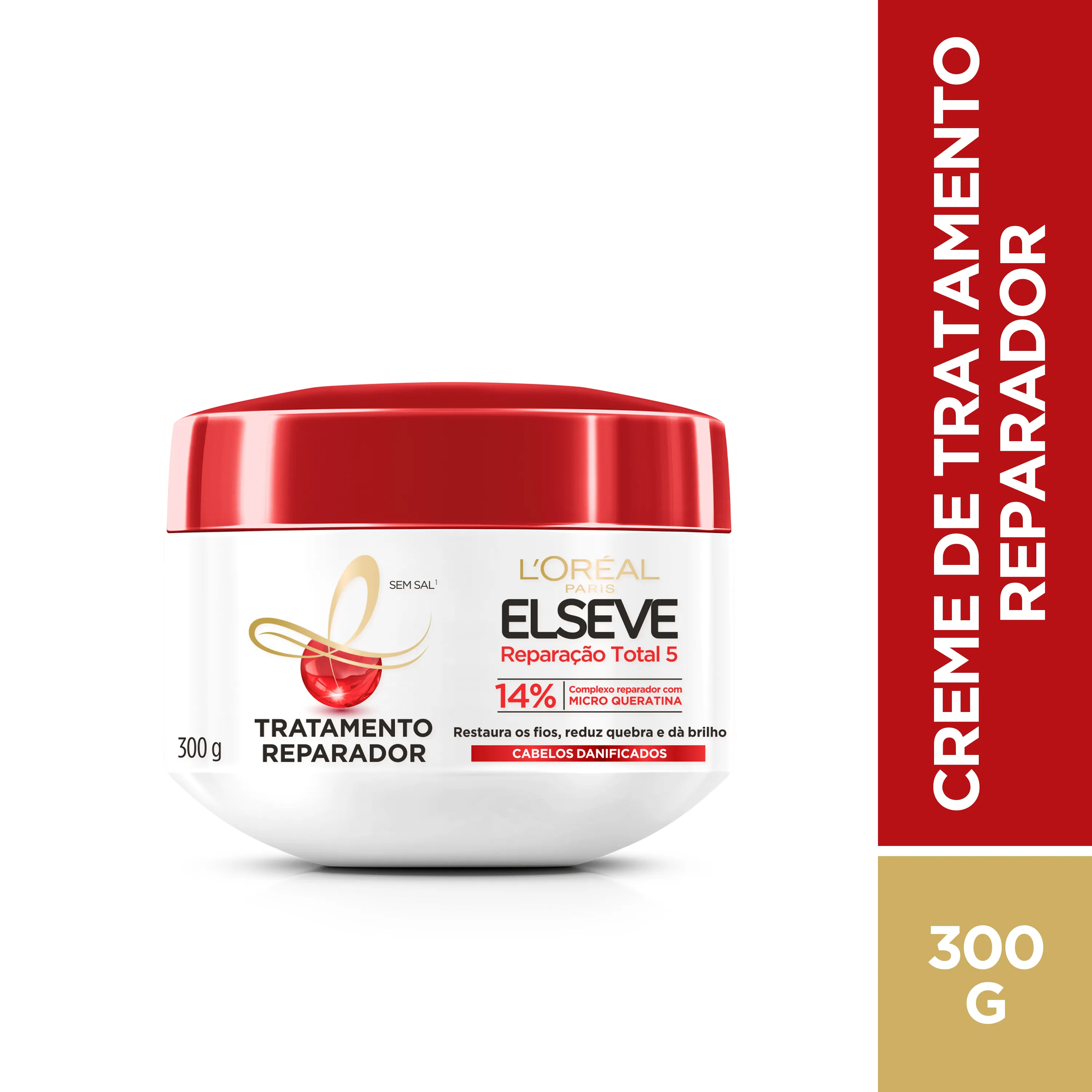 Creme de Tratamento Capilar Elseve Reparação Total 5 Reparador 300g