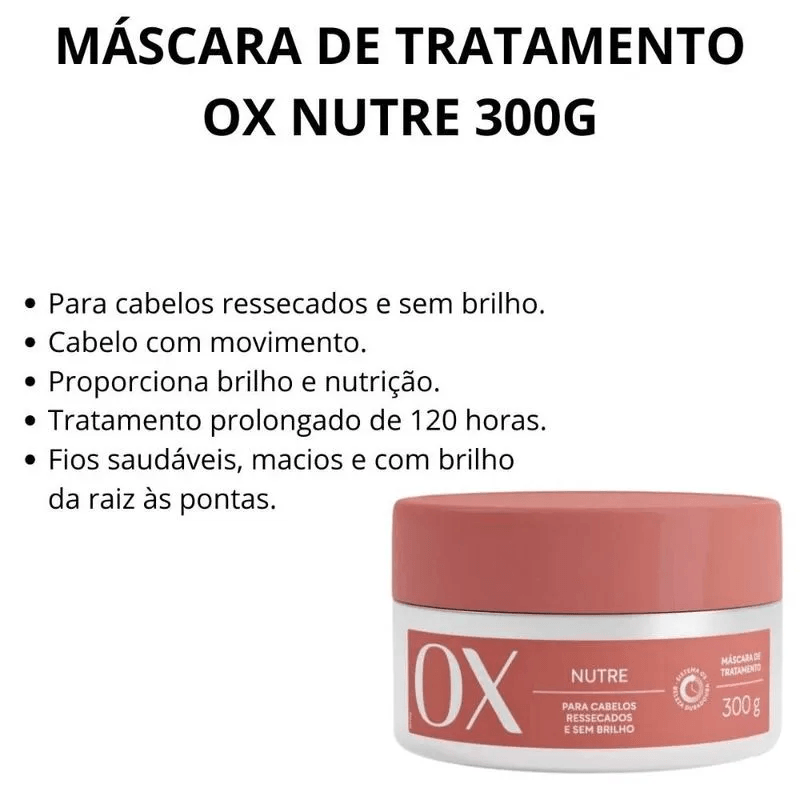 Creme de Tratamento Capilar OX Nutre 300g — foto 4
