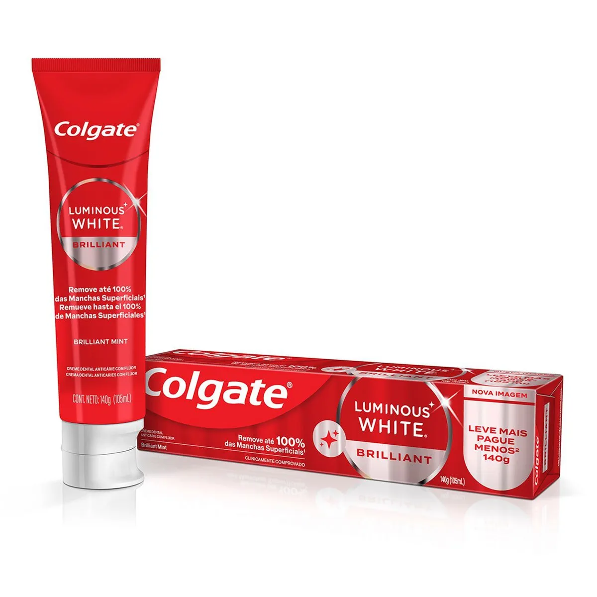 Creme Dental Clareador Colgate Luminous White Briliiant Mint 140g — foto 5
