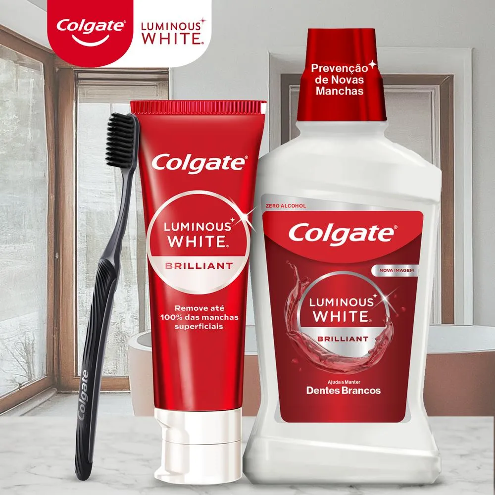 Creme Dental Clareador Colgate Luminous White Brilliant 70g — foto 2