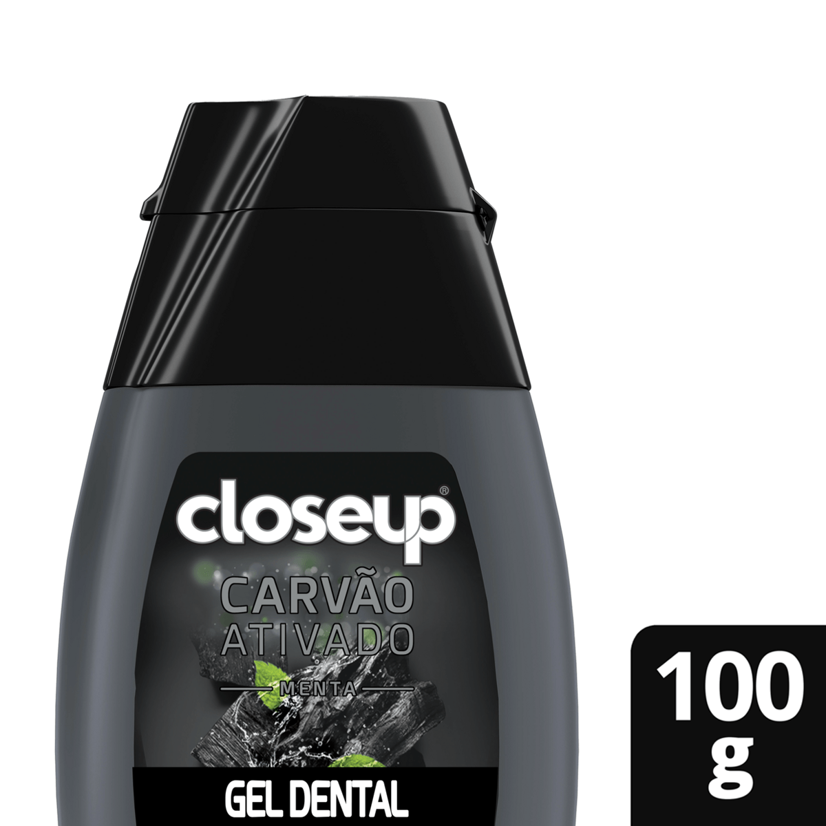 Creme Dental Closeup Com Flúor Carvão Ativado Menta 100g