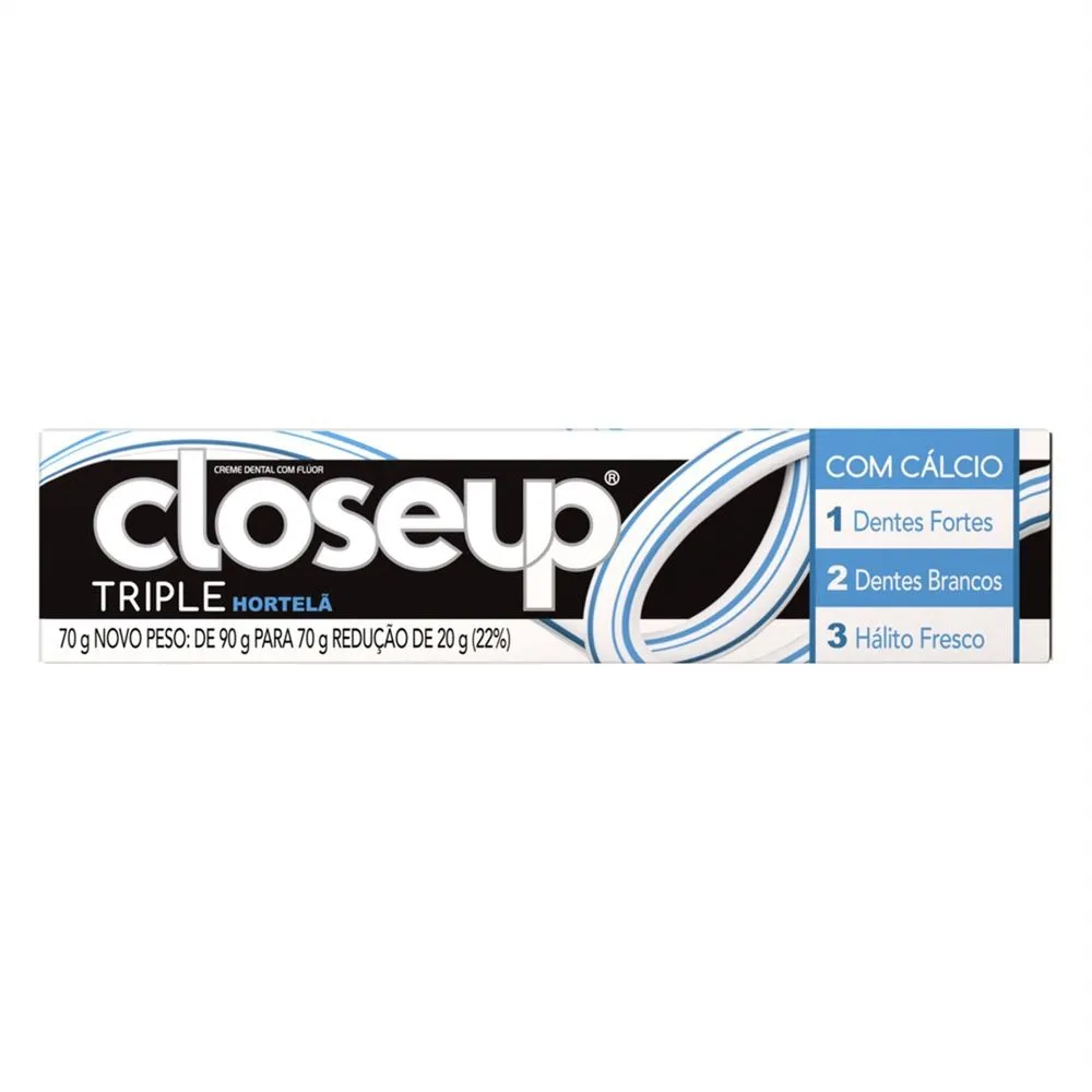 Creme Dental Closeup Tripla Proteção Sabor Hortelã 70g — foto 2