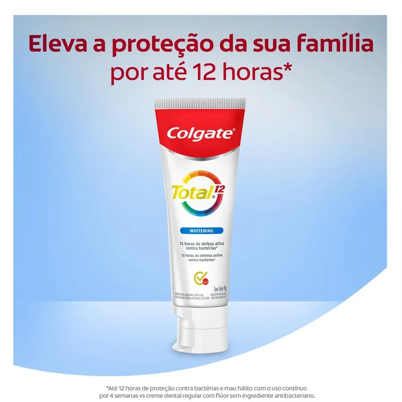 Creme Dental Colgate Total 12 Whitening 90g — foto 20