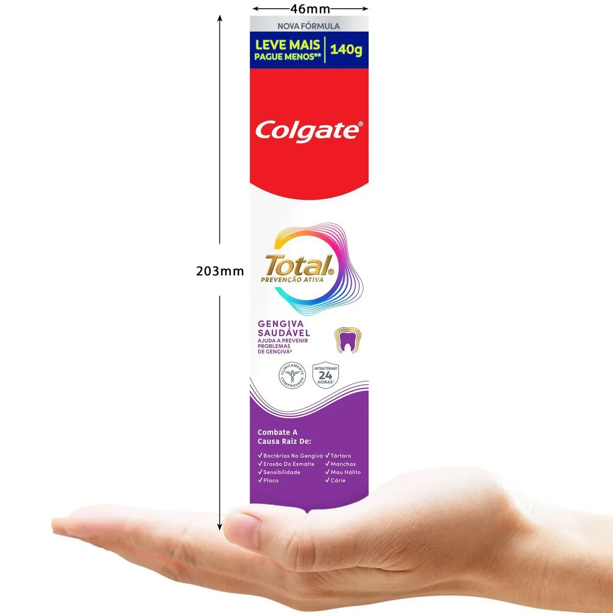 Creme Dental Colgate Total Prevenção Ativa Gengiva Saudável 140g — foto 6