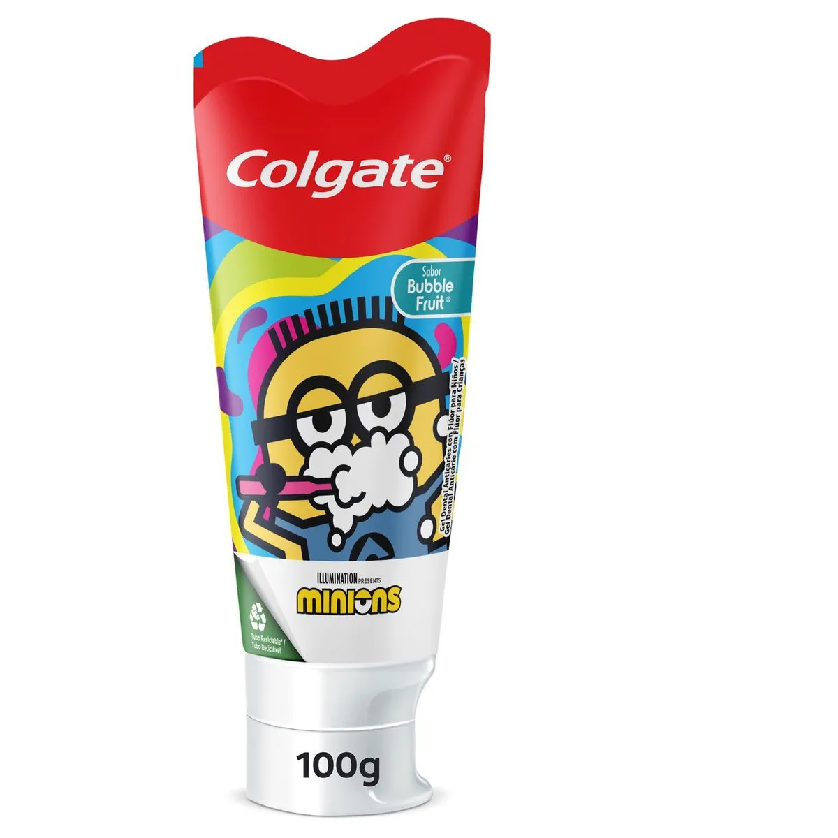 Creme Dental Infantil Colgate Smiles Minions Sabor Bubble Fruit 100g — foto 2