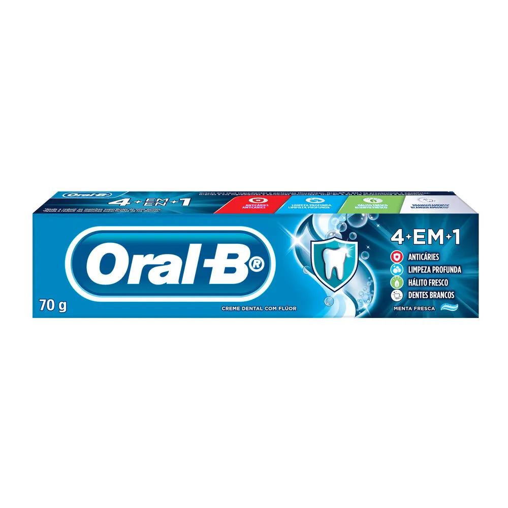 Creme Dental Oral-B 4 em 1 Sabor Menta Fresca 70g