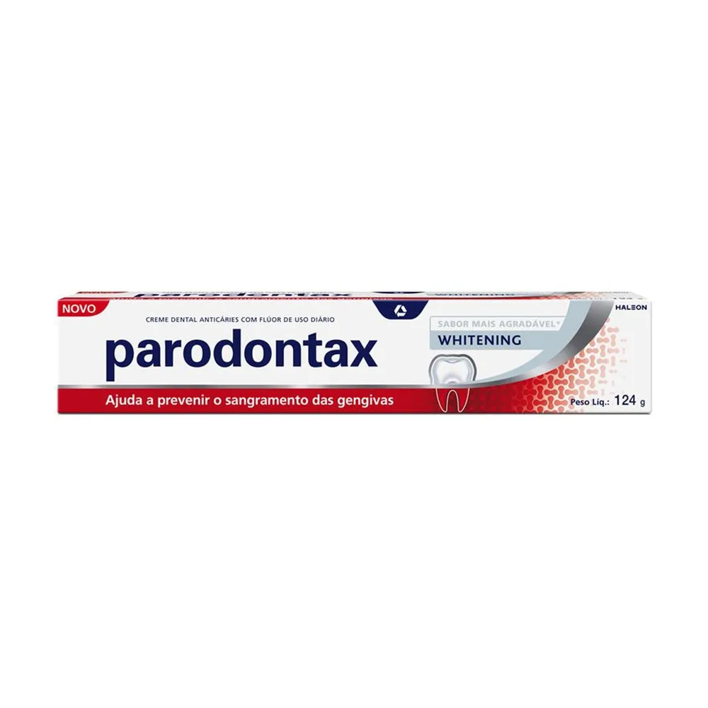 Creme Dental Parodontax Prevenção do Sangramento das Gengivas Whitening 124g