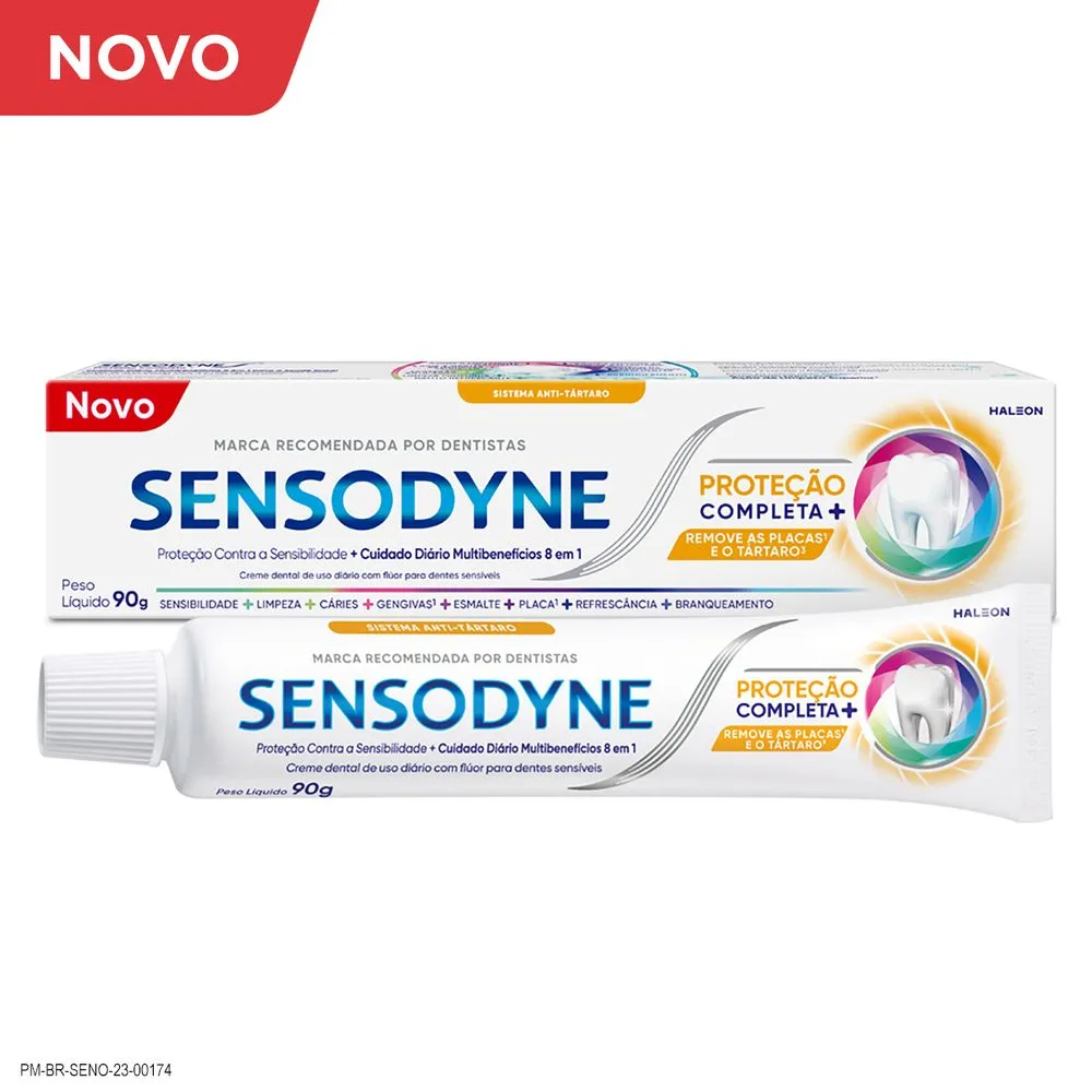 Creme Dental Sensodyne Proteção Completa + Antitártaro para Dentes Sensíveis 90g — foto 2
