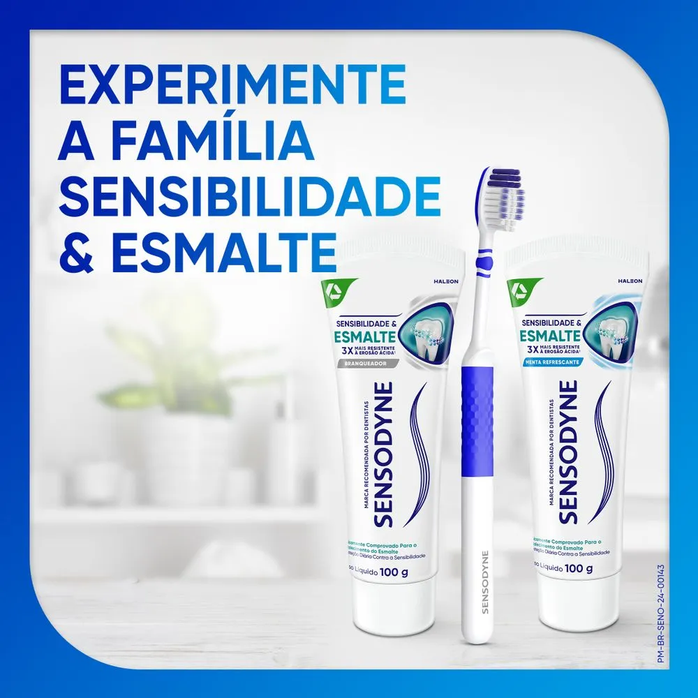 Creme Dental Sensodyne Sensibilidade e Esmalte Sabor Menta Refrescante 100g — foto 4