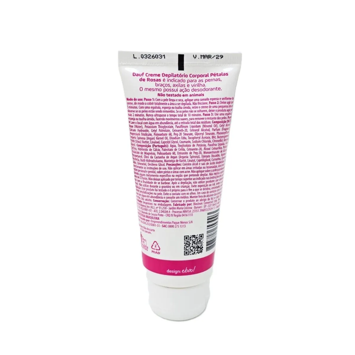Creme Depilatório Corporal Dauf Petalas 100g — foto 2