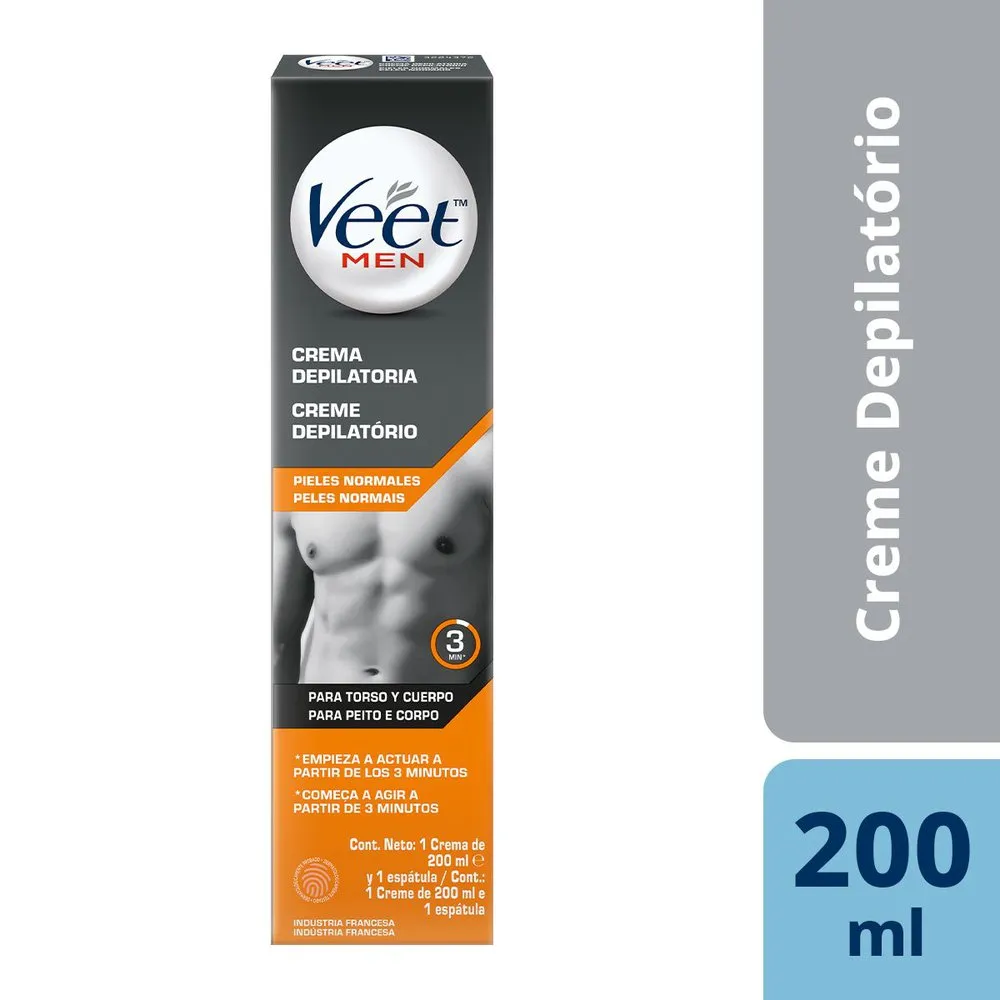 Creme Depilatório Veet Men Peles Normais 200ml — foto 2