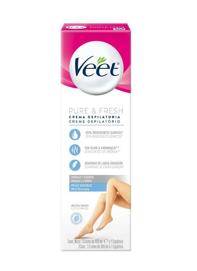 Creme Depilatório Veet Pure & Fresh Corporal Pele Sensível 100ml