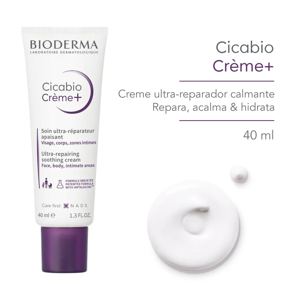 Creme Facial Bioderma Cicabio Creme+ Ultra Reparador Calmante 40ml — foto 2