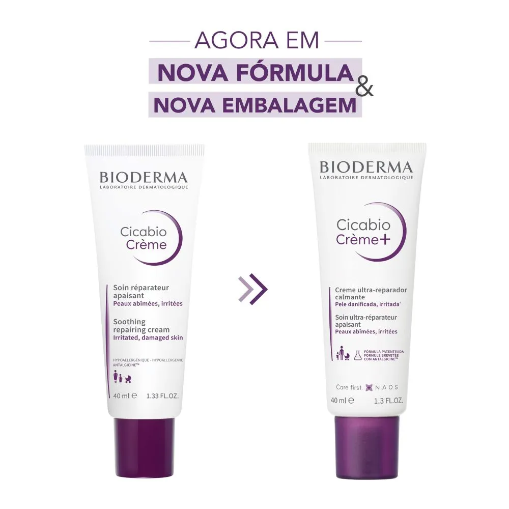 Creme Facial Bioderma Cicabio Creme+ Ultra Reparador Calmante 40ml — foto 3