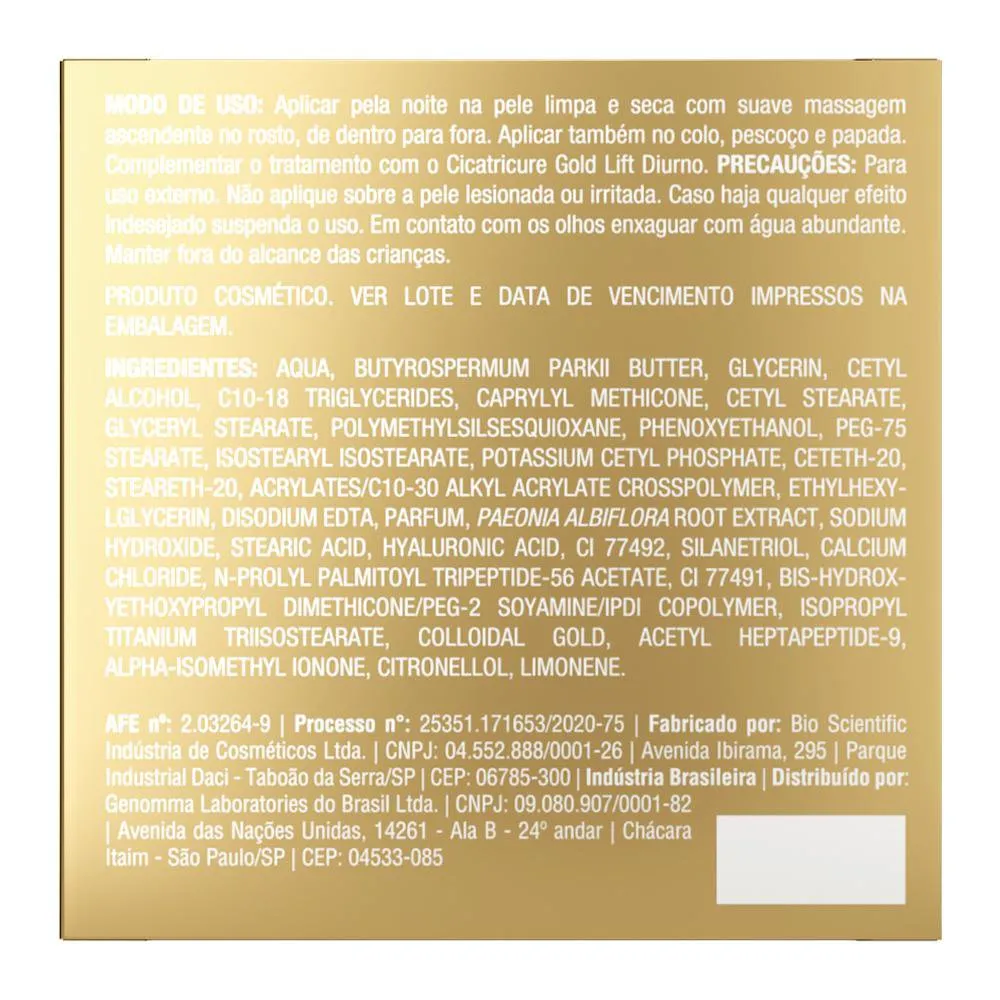 Creme Facial Cicatricure Gold Lift Noturno 50g — foto 2