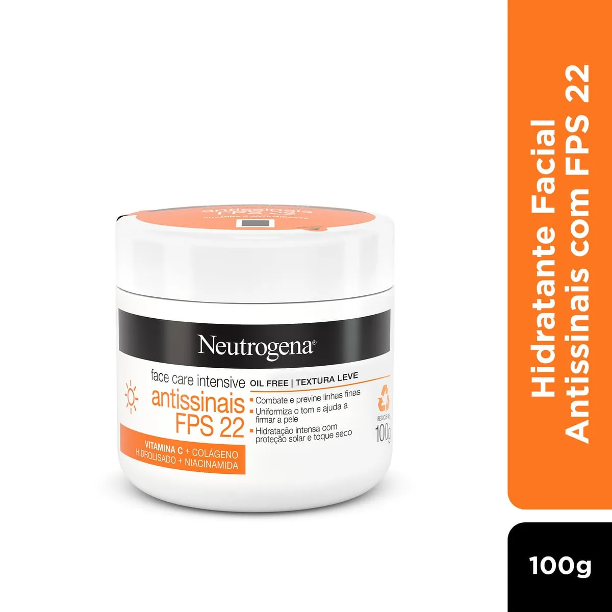 Creme Facial Neutrogena Face Care Intensive Antissinais FPS 22 100g — foto 2