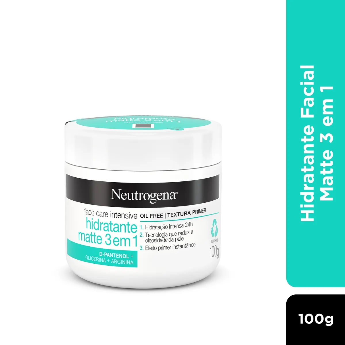 Creme Facial Neutrogena Face Care Intensive Matte 3 em 1 100g