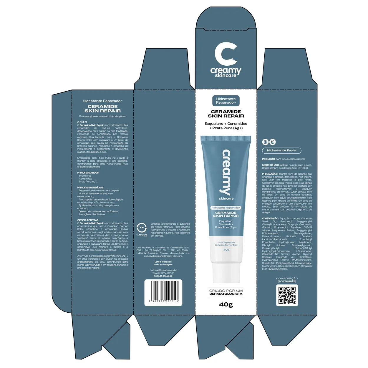 Creme Hidratante Corporal Creamy Ceramide Skin Repair 40g — foto 2