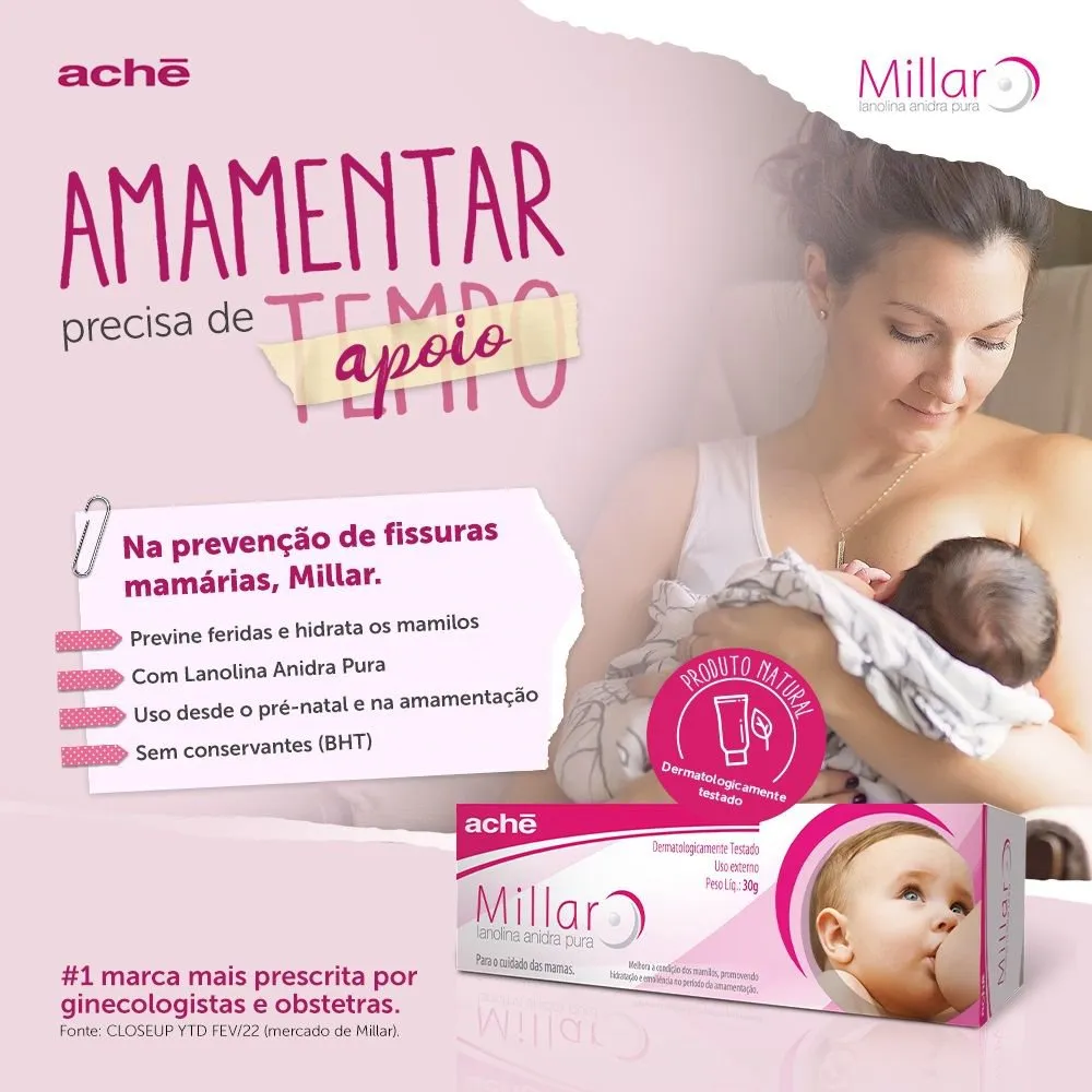 Creme Hidratante para os Seios Millar com Lanolina Pura 30g — foto 3