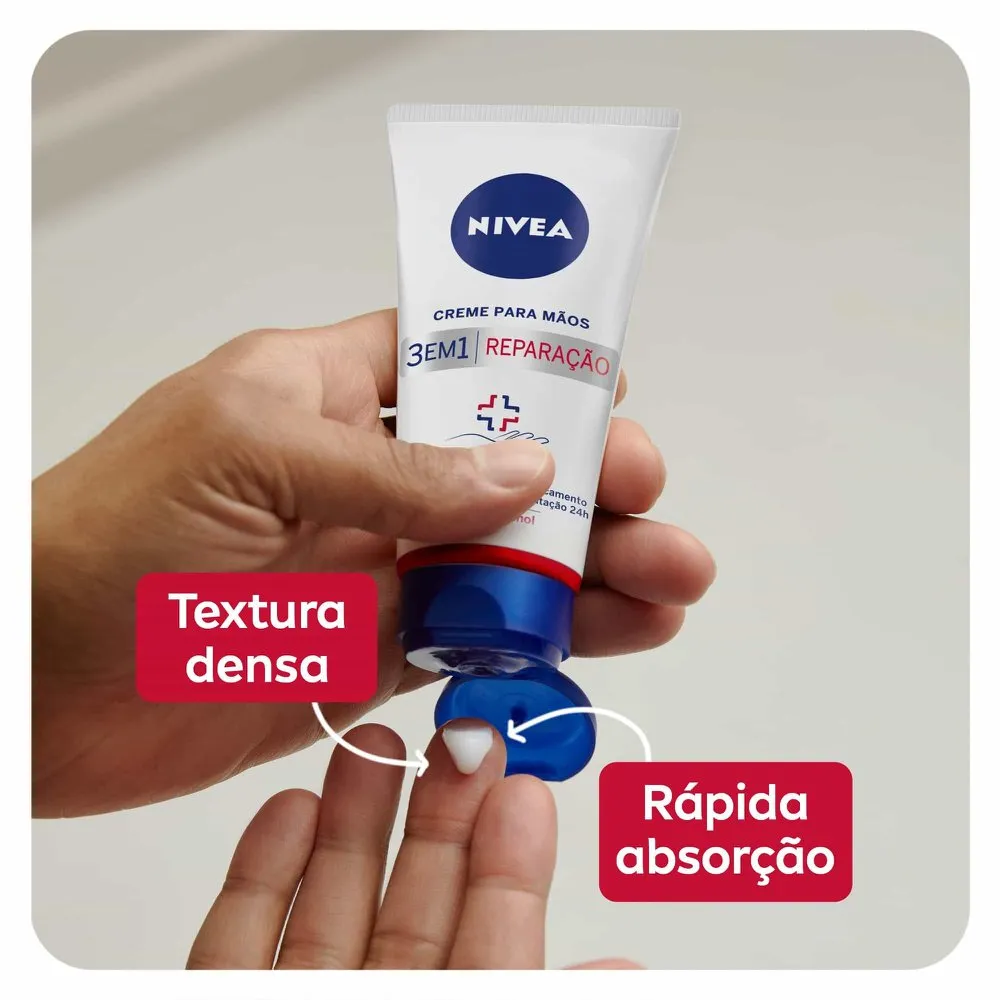 Creme para as Mãos Nivea 3 em 1 Reparação 75g — foto 4