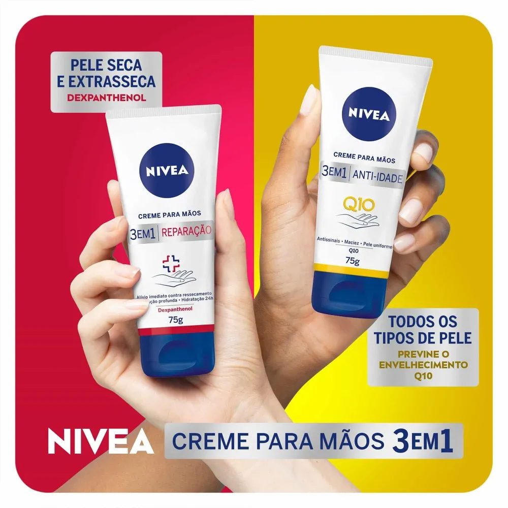 Creme para as Mãos Nivea 3 em 1 Reparação 75g — foto 8