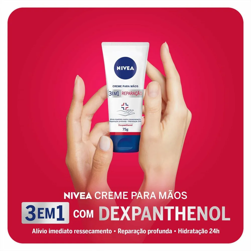 Creme para as Mãos Nivea 3 em 1 Reparação 75g — foto 2