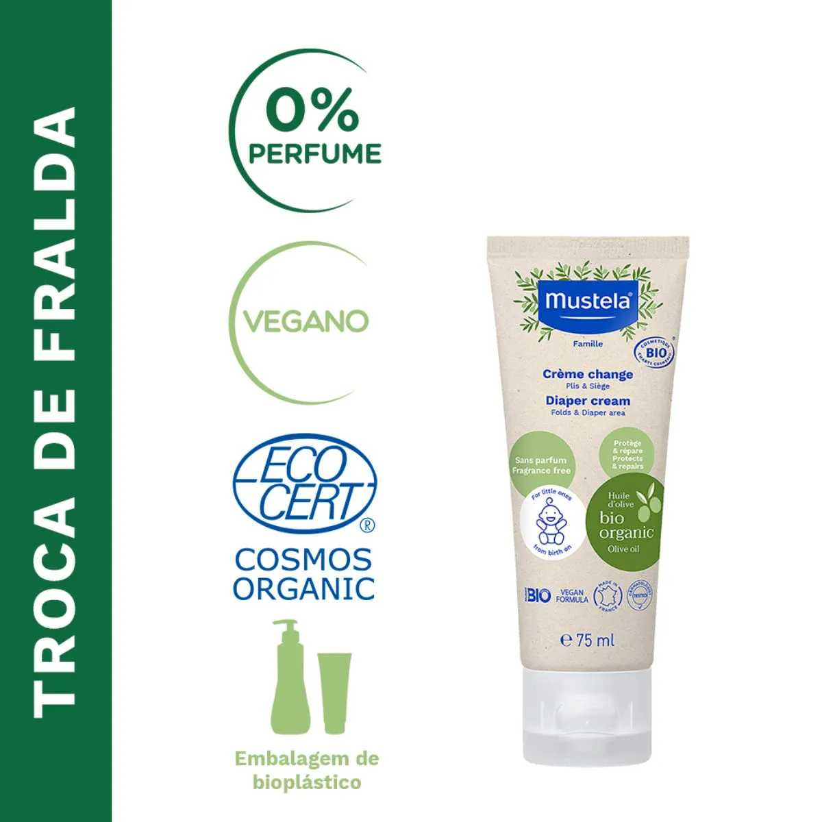 Creme para Assaduras Mustela Bio Bebê Com Aloe Vera 75ml — foto 4