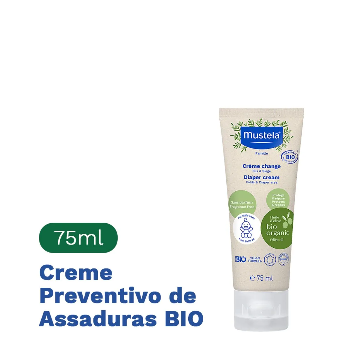 Creme para Assaduras Mustela Bio Bebê Com Aloe Vera 75ml — foto 2