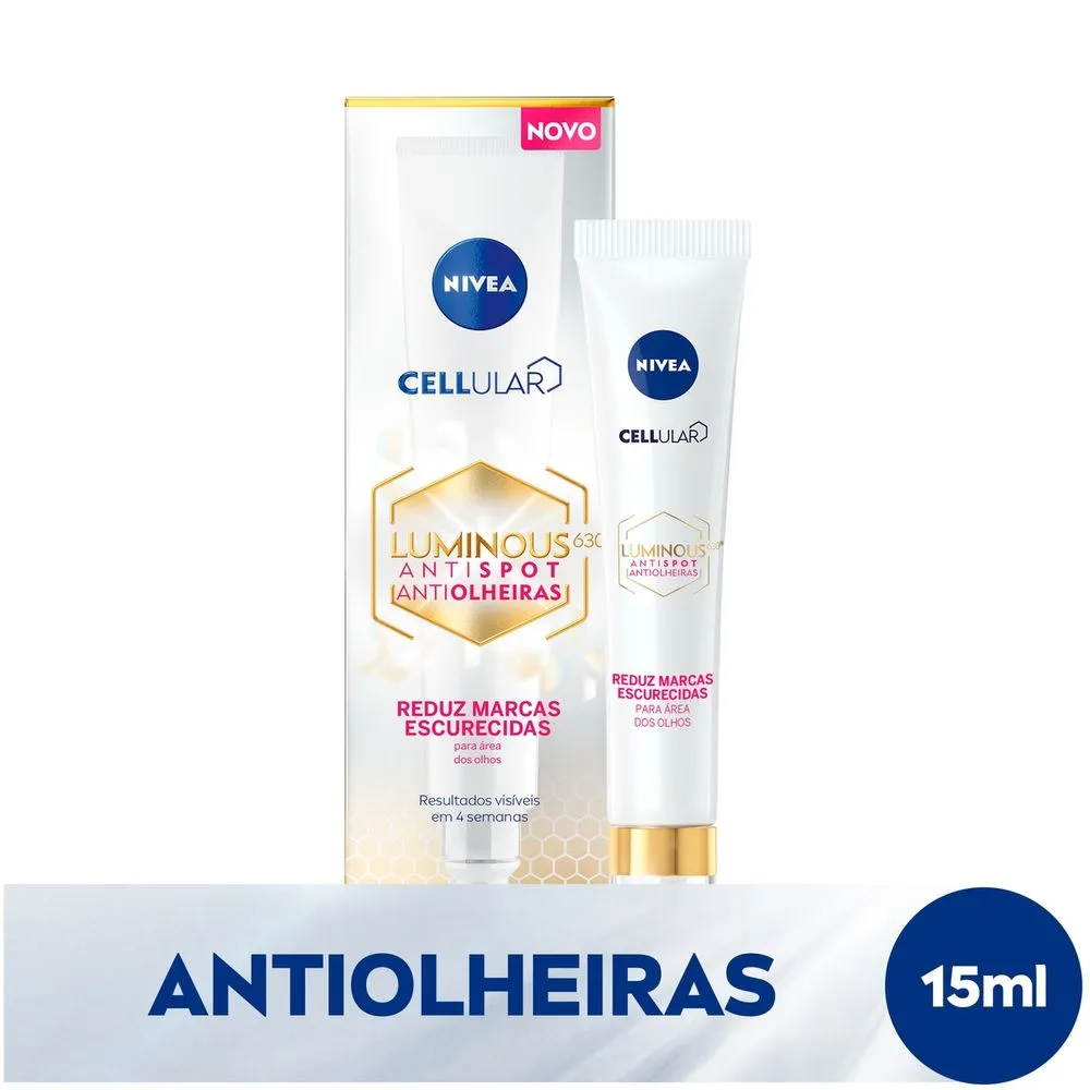 Creme para o Contorno dos Olhos Nivea Cellular Luminous 630 Antispot Antiolheiras 15ml