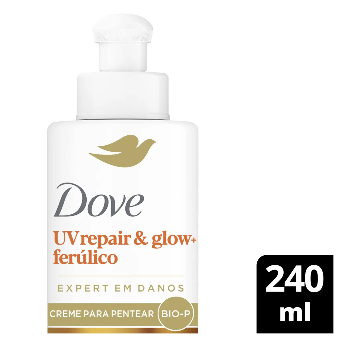 Creme Para Pentear Dove Uv Repair & Glow + Ferúlico 240ml — foto 2