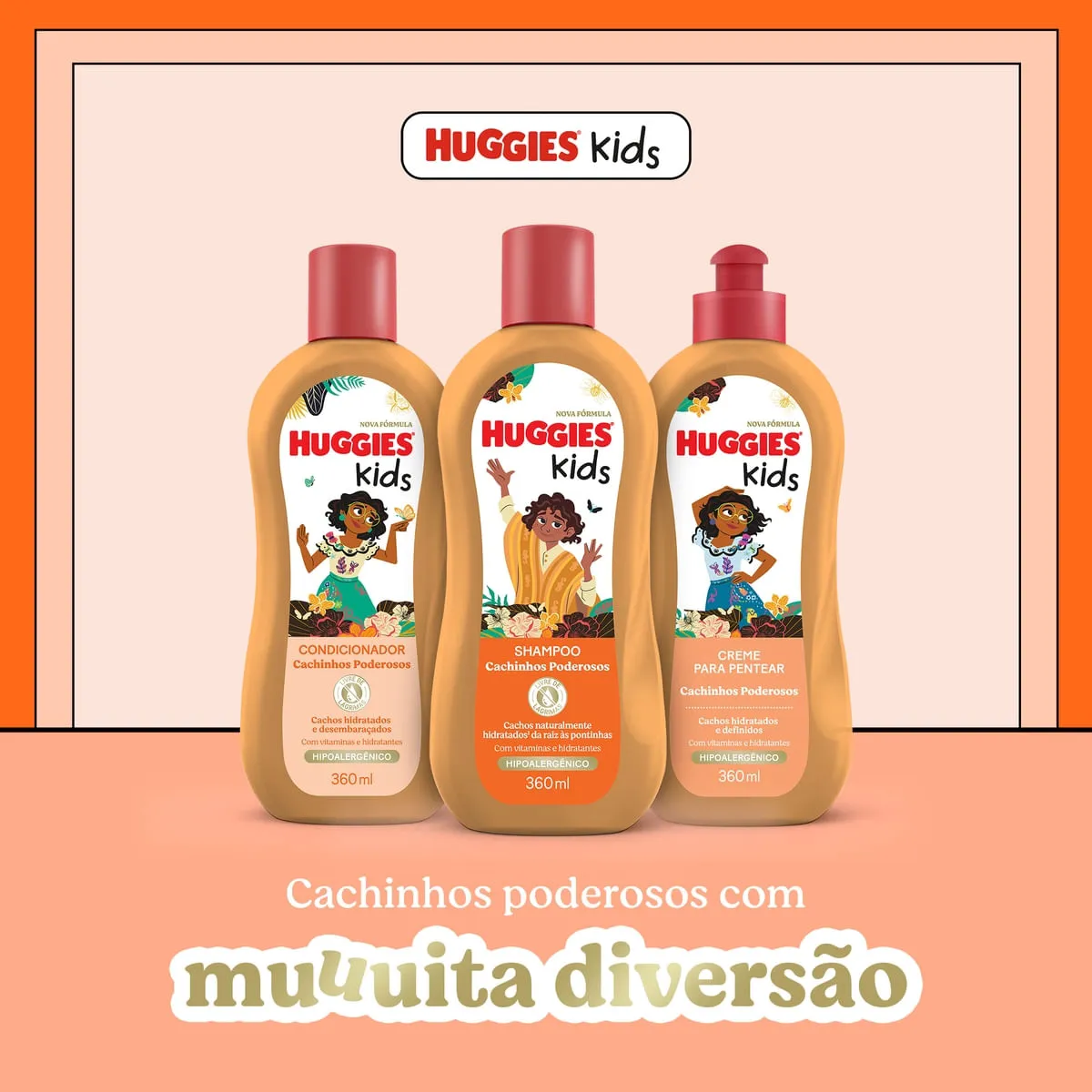 Creme para Pentear Infantil Huggies Kids Cachinhos Poderosos 360ml — foto 3