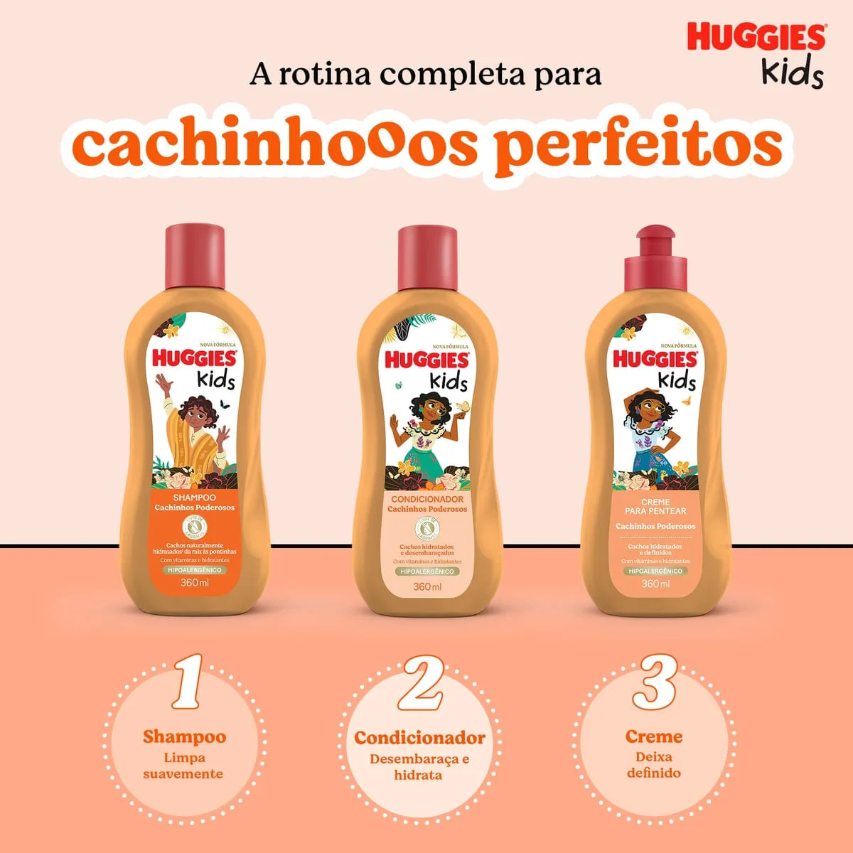 Creme para Pentear Infantil Huggies Kids Cachinhos Poderosos 360ml — foto 8